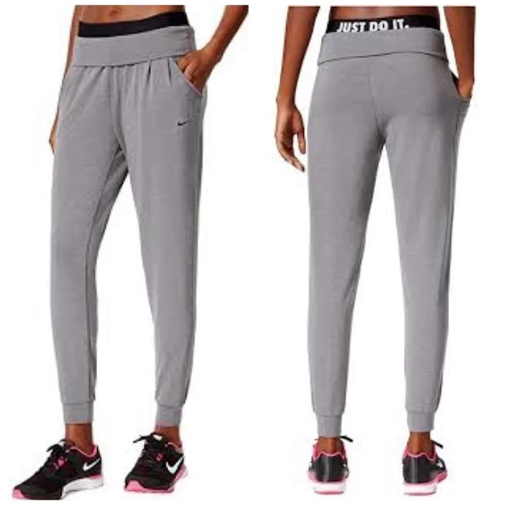 Nike Dri-Fit Just Do it Foldover Training Jogger Pants Size Small.